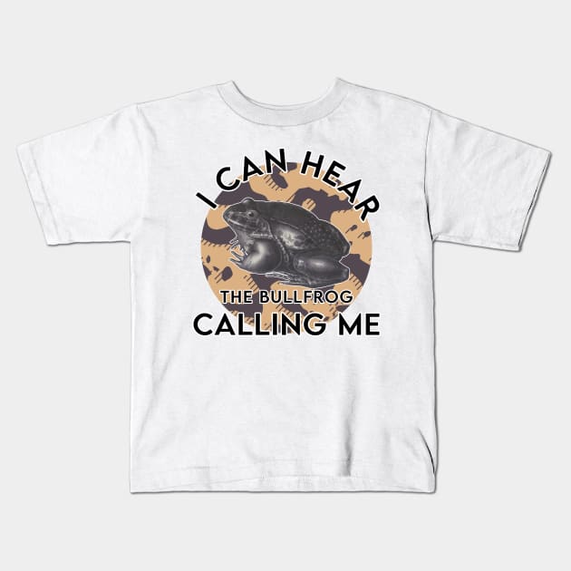 I can hear the bullfrog calling me music Kids T-Shirt by Captain-Jackson